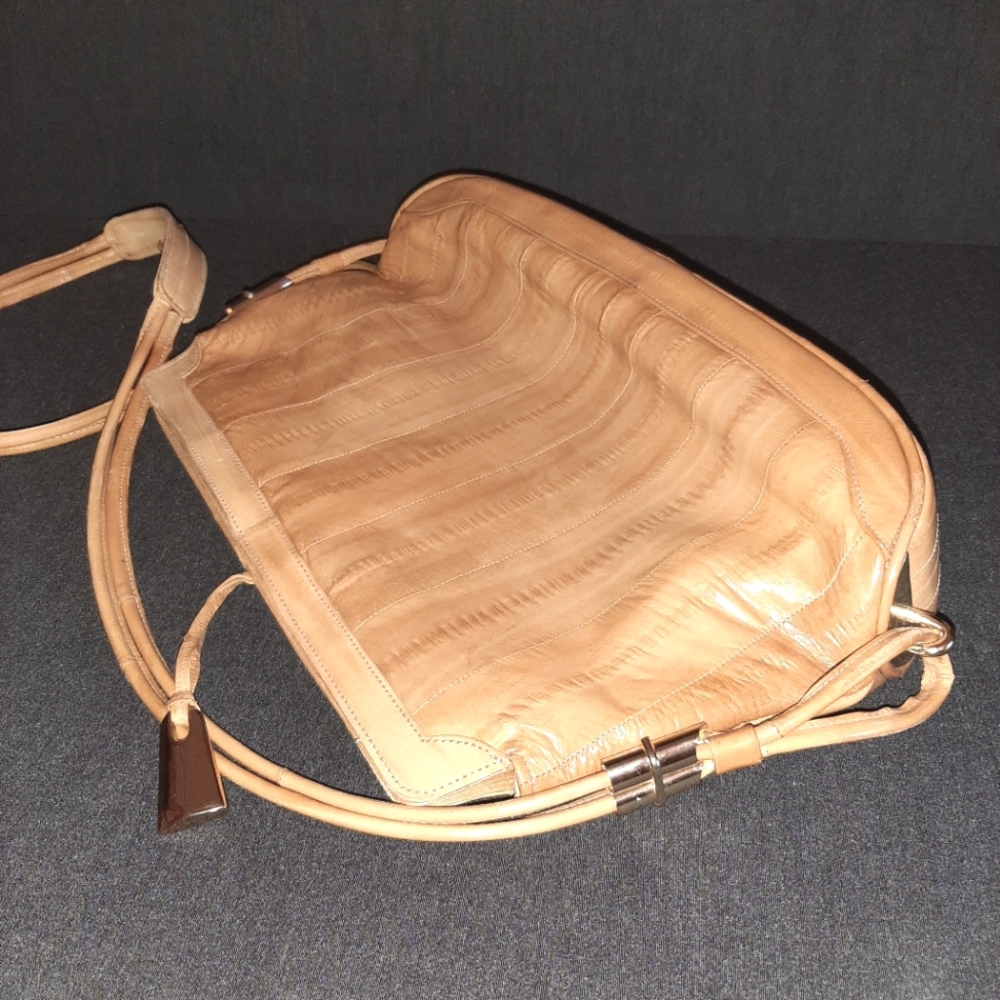 Vintage Camel Colored Eel Skin Purse